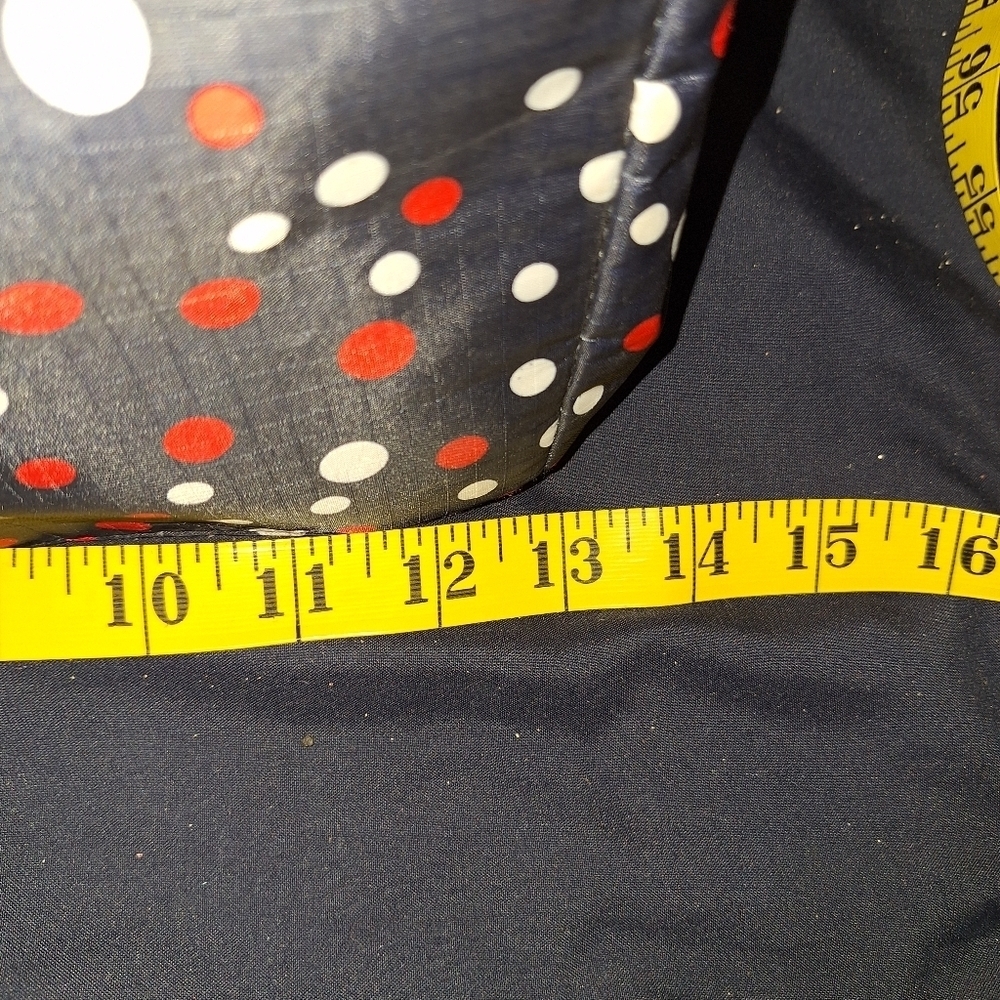 Polka Dot Tote Bag Black Red and White - Picture 4 of 4